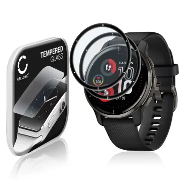 2x Displaybeschermglas Garmin Venu 2 Plus (3D Full Cover, 9H, 0,33mm, Full Glue) Tempered Glass