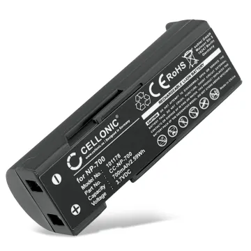 Battery for Konica Minolta DiMAGE X50, X60, Pentax Optio Z10, Samsung L77, Sanyo Xacti VPC-A5 NP-700 D-LI72 SLB-0637 DB-L30 (700mAh, 3.7V) from CELLONIC