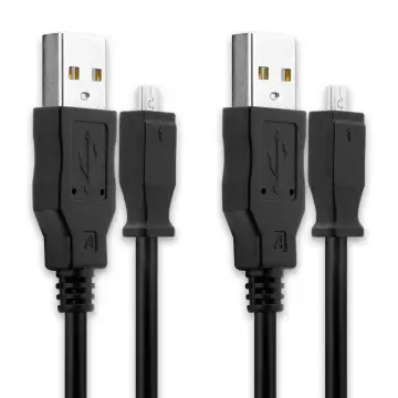 2x Cable USB para Kodak Easyshare Z612 Z650 Z710 Z740 Z981 Z1012 IS Z8612 IS ZD710 ZX1 C713 C813 V10003 P880 P850 M753 M863 - Cable de Carga y Datos 1.5m negro PVC