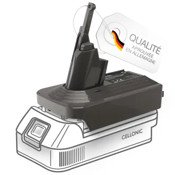 Adaptateur batterie Makita 18V vers Dyson V7 et Dyson V8 - Convertisseur batterie pour aspirateurs de CELLONIC