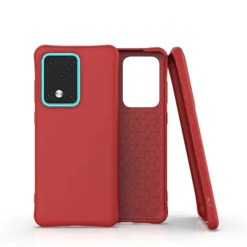 Cover per cellulare smartphone Samsung Galaxy S20 Ultra (SM-G988), Silicone, rosso Guscio posteriore backcover protezione per telefono - Previeni costose riparazioni evita danni!