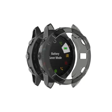 Protezione subtel® in TPU per Garmin Fenix 6X / Fenix 6X Pro / Fenix 6X Pro Solar - 51mm custodia assorbi-urti per smartwatch, Trasparente, cover protettiva di bordi, ghiera, lunette e anse