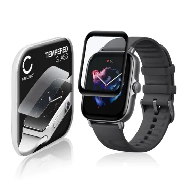 Näytönsuojalasi älykelloon Amazfit GTS 3 - 3D Full Cover, 9H, 0,33mm, Full Glue - Musta älykellon suojalasi