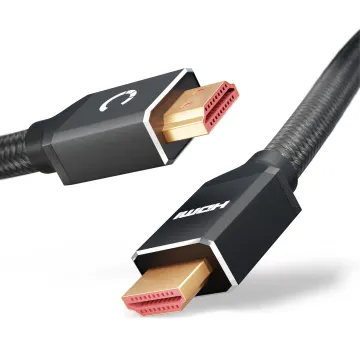 Cable HDMI 2.1 Macho a Macho de Ultra Alta Velocidad 4K/8K @60hz, 4K @120hz, 48Gbps eARC QFT QMS DSC chapado en oro de 24k HDMI Lead para Soundbar, HD TV, PS4, PS5, Xbox, Switch - 2 m de largo