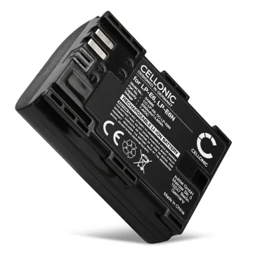 Akku kameraan Canon EOS 80D, 70D, 60D, 7D, 6D, 5DS, EOS 5D Mark IV, III, II, R5 Mark II - LP-E6P (2000mAh, 7.2V) tuotemerkiltä CELLONIC