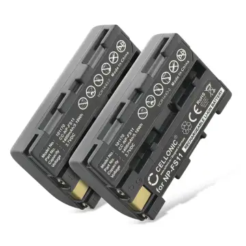 2x Batteria NP-FS11 per fotocamera Sony CCD-CR1 Ruvi DSC-F505 F55 DSC-P1 P20 P30 P50 DCR-PC1 PC2 PC3 PC4 PC5 DCR-TRV1VE Affidabile ricambio da 1400mAh, marca CELLONIC®