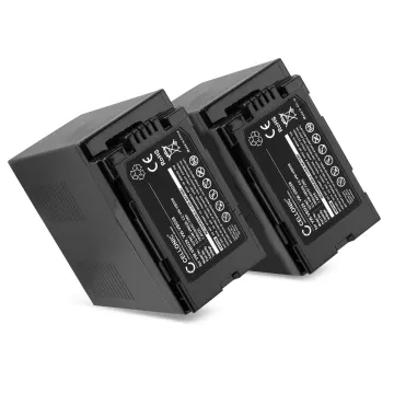 Pack de 2x Bateria VW-VBD58 / CGA-D54s / VW-VBD55 7800mAh, 7.4V - Batería de iones de litio para camaras Panasonic HC-X1000 HC-X1 AG-CX350 AG-AC30 AC8 AG-UX180 HC-MDH2 MDH3