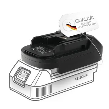 Bosch GBA 18V auf Makita 18V Akku Adapter BS18MT für Makita Werkzeuge von CELLONIC
