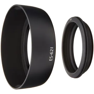 CELLONIC® ES-62 II Lens Hood for Canon EF 50mm f/1.8 II Plastic Bayonet Cylindrical / Round Sun Shade