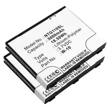 2x W-10 Battery for Netgear NightHawk M1 / MR1100 5000mAh Battery Replacement