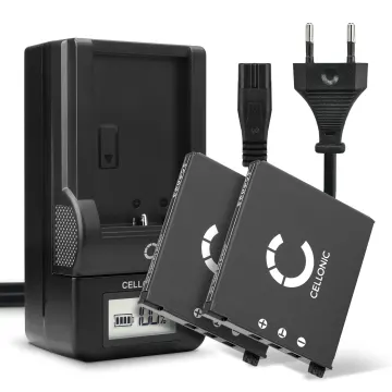 2x NP-60 Camera Battery + Charger Set for Casio Exilim EX-S10, -S12, EX-Z80, -Z85, EX-Z90, EX-FS10, EX-Z19, EX-Z20 720mAh Replacement Battery BC-60L LCD Smart Charger