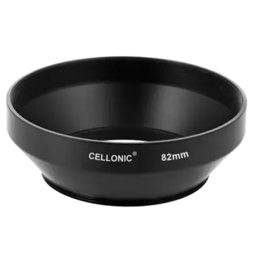 CELLONIC® Ø 82mm Wide Angle Lens Hood for Ø 82mm Metal Screw-in Cylindrical / Round Sun Shade