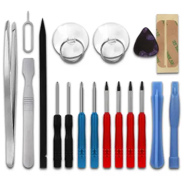 Set per riparazione telefono, 18 pezzi, per smartphone: 2 giravite pentalobo, 4 cacciavite TORX®, pinzette, levetta e tanto altro ancora | kit per smontare smartphone