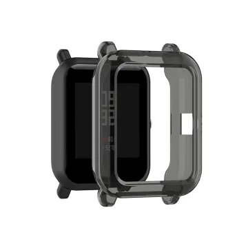 Protezione subtel in TPU per Amazfit Bip, Bip Lite, Bip S custodia assorbi-urti per smartwatch, nero, cover protettiva di bordi, ghiera, lunette e anse