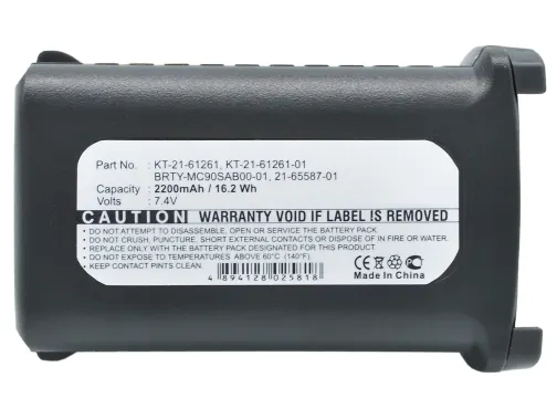 vervangende batterij Symbol 21-61261-01 compatibel met Symbol MC9190, MC9000, MC9050, MC9060, MC9060-G, MC909, MC9090, MC9097, MC909X-K - accu 2200mAh vervangende accu barcodescanner streepjescode