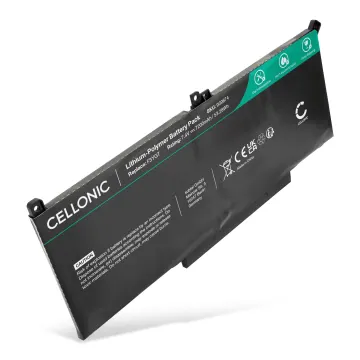 Batterie pour Dell Latitude 14 7490, 7480, Latitude 13 7390, 7380, Latitude 12 7290, 7000, E7480, F3YGT 7.4V 7200mAh de CELLONIC