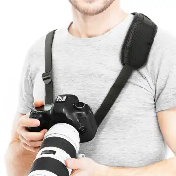 CELLONIC® Universal Quick Release DSLR Camera Strap and Shoulder Sling 1/4" - Padded, Comfortable, Adjustable Camera Harness Compatible for Canon, Sony, Nikon, Olympus - Black