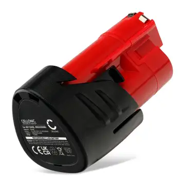 Gereedschap Accu 12V, 2000mAh, Li Ion voor Milwaukee C12 FM / M12 BD / M12 IR / M12 TLED - 48-11-2402, 48-11-2412, 48-11-2440, 4932352664, 4932430065, 48112402, 48112412, 48112440, 49M12 B3 XC, M12 B4 XC, M12 B4 XC Vervangende batterij 48-11-2402, 48-11-2