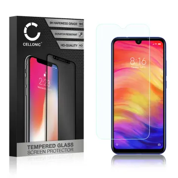 Protector pantalla móvil Xiaomi Redmi Note 7 Global autoadhesivo de CELLONIC® - Screen protector, (Calidad HD / 3D Case-friendly / 0,33mm / 9H)