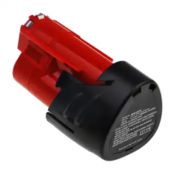 Batería 12V, 2000mAh, Li Ion para Milwaukee C12 FM / M12 BD / M12 IR / M12 TLED - 48-11-2402, 48-11-2412, 48-11-2440, 4932352664, 4932430065, 48112402, 48112412, 48112440, 49M12 B3 XC, M12 B4 XC, M12 B4 XC Batería Recargable