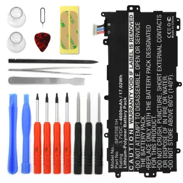 Batteria SP3770E1H per tablet Samsung Galaxy Note 8.0 (GT-N5100/GT-N5110/GT-N5120) Ricambio 4600mAh + Set di strumento Sostituzione ottimale con strumenti di precisione per smontaggio facile