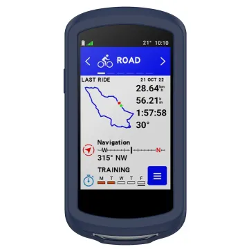 Protezione subtel® silicone compatibile con Garmin Edge 1040 / Edge 1040 Solar Custodia cover in Silicone assorbi-urti, case per navigatore su bici, bumper Blu