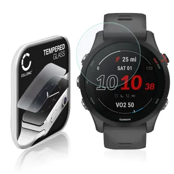 Vetrino protettivo 9H CELLONIC® per Suunto 7 / Forerunner 255, (2.5D Screen protector 0,30mm per smartwacht, braccialetto fitness Full Glue), colore Trasparente, pellicola salva-schermo di orologio smartwatch