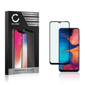 Vervangende screenprotector compatibel met Samsung Galaxy A20e (SM-A202) smartphone (3D Full Cover, 9H, 0,33mm, Full Glue)