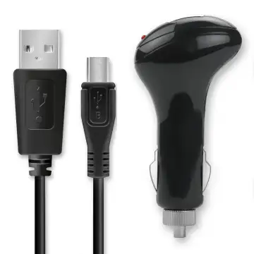 Cargador de coche con LED para móviles Samsung Xcover 4 / Xcover 3 / Xcover 2 / Xcover 1 - Cable de carga de 1m, Cargador rápido 5V, 1A