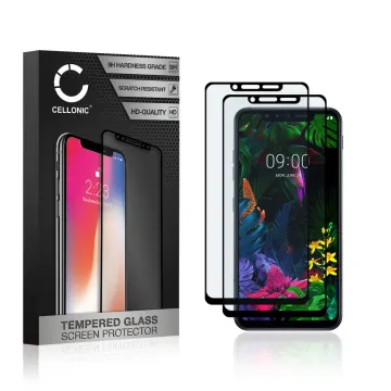 2x Screen Protector for LG G8s ThinQ Phone Screen Cover - 3D Case-friendly 0,33mm Full Glue 9H Tempered Glass Smartphone Display Screen Guard Black