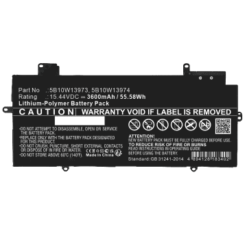 Batteria per portatile Lenovo ThinkPad X1 Carbon Gen 9, 10, 11, ThinkPad X1 Yoga Gen 6, 7, 8 ricambio per laptop 3600mAh 15.44V 