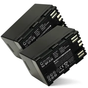 2x Battery for Canon XF605, EOS C300 Mark II, XF705, CA-CP200L, BP-A30, EOS C200B BP-A30 (3400mAh, 14.4V) from CELLONIC