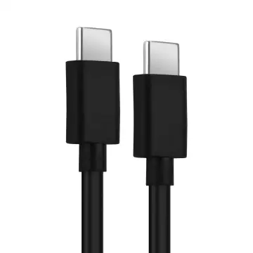 Cable de Carga y Datos USB C Type C a USB C Type C negro - Cable USB universal con PVC 1m