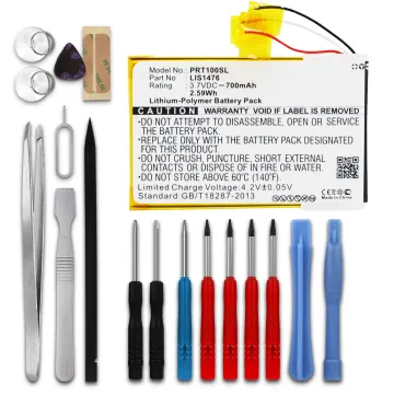 subtel® Replacement Tablet Battery for Sony PRS-T1, PRS-T2, PRS-T3, PRS-T3S + 17-Tool Tablet Repair Kit - 1-853-104-11 700mAh