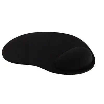 Ergonomic Mouse Mat with Wrist Support RSI / Carpal Tunnel Mouse Pad with foam Cushion Padded Computer Arm Rest - Black