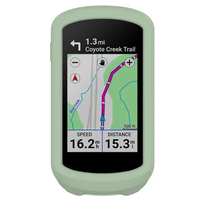 subtel® Funda Garmin Edge Explore 2, Funda de Silicona para dispositivos GPS bicicleta - Funda protectora en verde Back Cover Bumper Case Shockproof