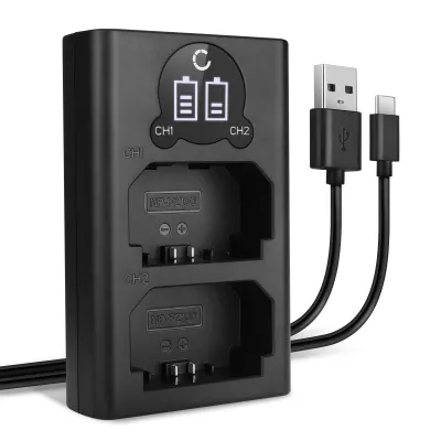 USB Dual Charger BC-QZ1 for NP-FZ100 (Sony A7 III (Alpha 7 III / ILCE-7M3 / ILCE-7M3K), A7R III (Alpha 7R III / ILCE-7RM3), Sony A9 (Alpha 9 / ILCE-9)) Power Supply