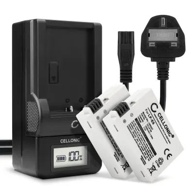 2x LP-E8 Batteries for Canon 600D EOS 700D EOS 550D EOS 650D EOS Rebel T2i T3i T4i T5i EOS Kiss X4 X5 X6i - 1020mAh DSLR LPE8 Battery Replacement + LCD Smart Charger