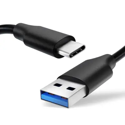 Cavo USB 2.0 con connettore USB C Type C per telefono Sony Xperia 1 II, III, Xperia 5 II, III, Xperia 10 II, III XZ2, XZ3, XZ1 Compact filo di 1,0m cavetto dati & ricarica 3A in PVC nero per cellulare