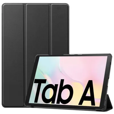 Cover protezione per tablet Samsung Galaxy Tab A7 (SM-T500 / SM-T505) Socca piegabile con funzione di supporto e bumper in Similpelle nero case a libro, scocca etui custodia astuccio