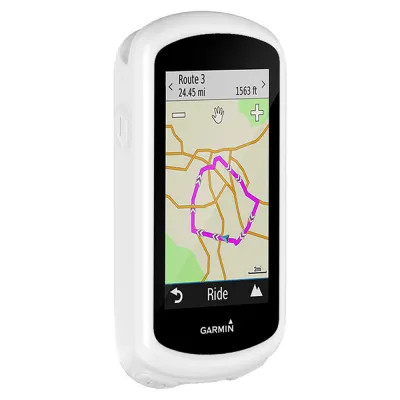 subtel® Silicone Case for Garmin Edge 1030 / Edge 1030 Plus Cover - Protective Bumper Shell Skin Shockproof Rubber Housing for GPS SatNav Sat Nav Navi - White