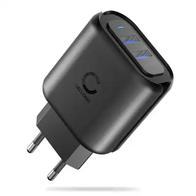 2 Port USB Charger for Samsung, Apple, Huawei, Xiaomi, Sony, ... with 24W 4.8A 5V USB fast charger with 2x USB Port, USB Power Adapter, Charger Plug