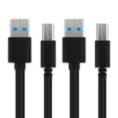 2x Cable USB para Blackview BV9900, BV9800 Pro, BV9700 Pro, BV6800 Pro, BV6600, BV6300 Pro - Cable de Carga y Datos 1m 3A negro PVC