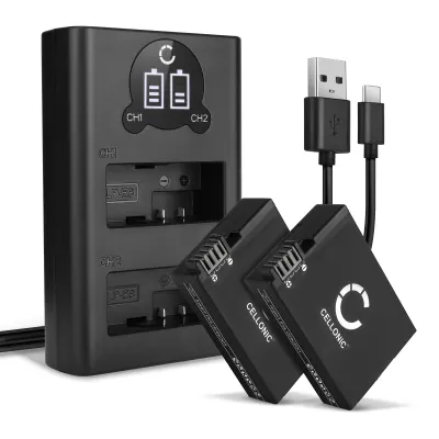 2x CELLONIC Camera Battery for Canon 600D, 550D, 700D, 650D, Rebel T3i, Rebel T2it, Rebel T5i, Rebel T4i Replacement LP-E8 Battery 1200mAh Backup + Dual Charger LC-E8E LC-E8