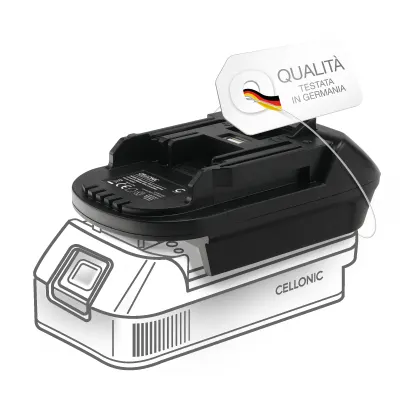 Convertitore adattatore di batteria DeWalt 18V/20V or Milwaukee 18V per utensile Makita 18V, Accessorio efficace e d'alta qualità, evitadi comprare un'ulteriore batteria