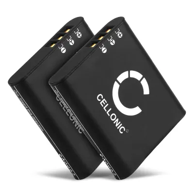 2x Batterie Olympus OM System TG-7, Stylus THOUGH TG-6 TG-3 Stylus SH-60 SH-50 SH-2 XZ-2 de CELLONIC