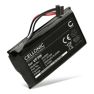 Battery for TomTom Rider 550, 500, 450, 420, 410, 400, 42, 40 - 2500mAh from CELLONIC