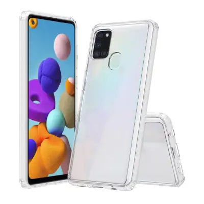 subtel Phone Case for Samsung Galaxy A21s (SM-A217) TPU Protective Bumper Hardshell Back Cover Hardcase - Crystal Clear