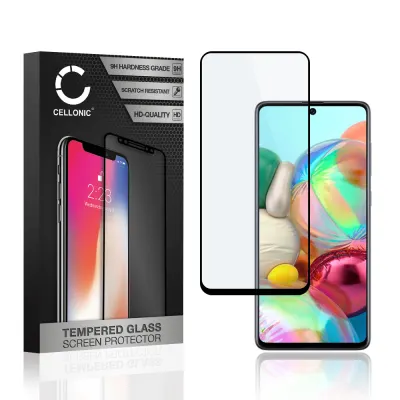 Vervangende screenprotector compatibel met Samsung Galaxy A71 (SM-A715) smartphone (3D Full Cover, 9H, 0,33mm, Full Glue)