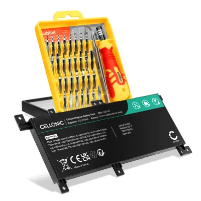 Batteria per portatile ASUS VivoBook X556UQ, X556UJ, X556UB, X556UA, C21N1509 ricambio per laptop 4650mAh 7.6V + Set di strumento